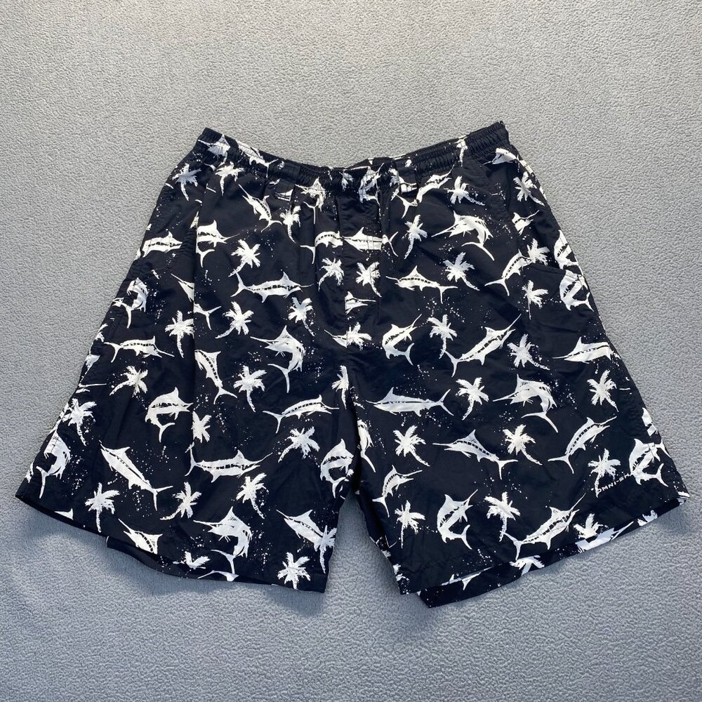 Columbia PFG Swim Swordfish Palm Tree Board Short Large Mens Omnishade Summer